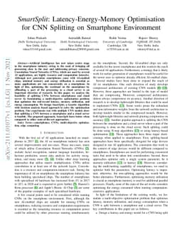 SmartSplit: Latency-Energy-Memory Optimisation for CNN Splitting on
  Smartphone Environment