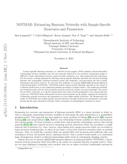 NOTMAD: Estimating Bayesian Networks with Sample-Specific Structures and
  Parameters