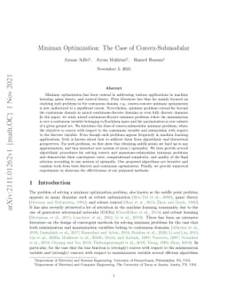 Minimax Optimization: The Case of Convex-Submodular