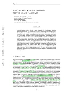Human-Level Control without Server-Grade Hardware