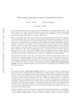Deep neural networks as nested dynamical systems
