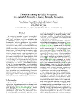 Attribute-Based Deep Periocular Recognition: Leveraging Soft Biometrics
  to Improve Periocular Recognition