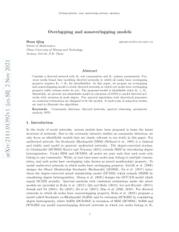 Overlapping and nonoverlapping models