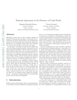 Rational Agreement in the Presence of Crash Faults