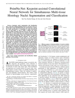 PointNu-Net: Keypoint-assisted Convolutional Neural Network for
  Simultaneous Multi-tissue Histology Nuclei Segmentation and Classification