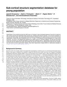 Sub-cortical structure segmentation database for young population