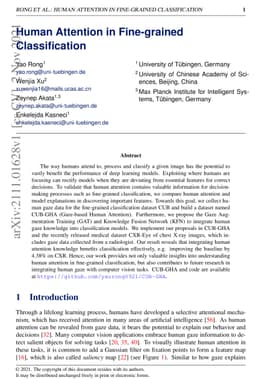 Human Attention in Fine-grained Classification
