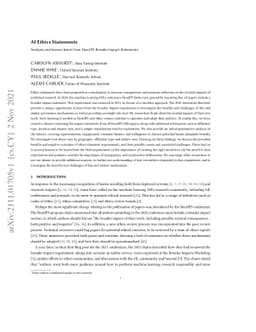 AI Ethics Statements -- Analysis and lessons learnt from NeurIPS Broader
  Impact Statements