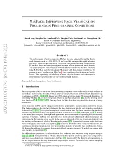 MixFace: Improving Face Verification Focusing on Fine-grained Conditions