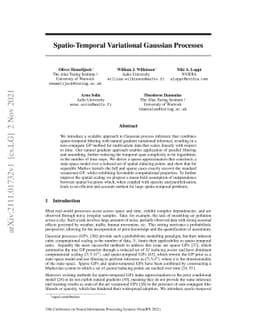 Spatio-Temporal Variational Gaussian Processes