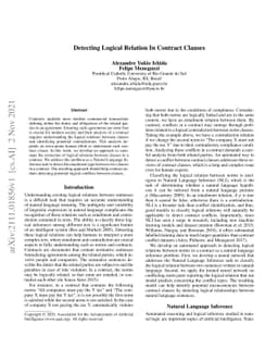 Detecting Logical Relation In Contract Clauses