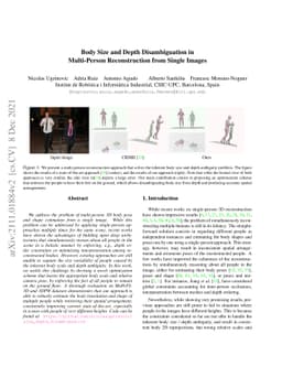 Body Size and Depth Disambiguation in Multi-Person Reconstruction from
  Single Images
