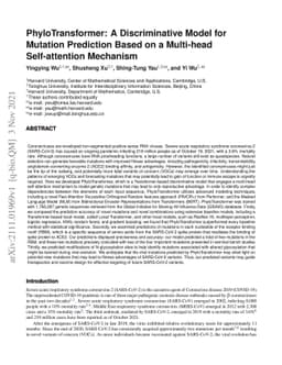 PhyloTransformer: A Discriminative Model for Mutation Prediction Based
  on a Multi-head Self-attention Mechanism