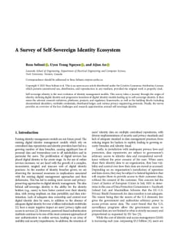 A Survey of Self-Sovereign Identity Ecosystem