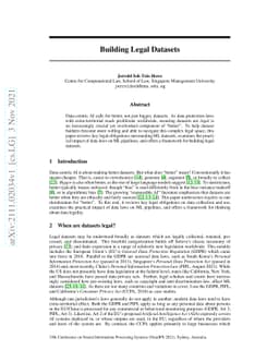 Building Legal Datasets