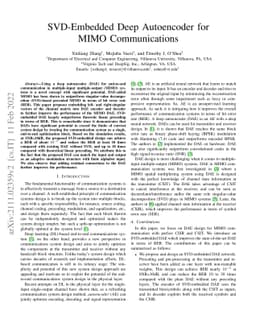 SVD-Embedded Deep Autoencoder for MIMO Communications
