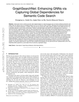 GraphSearchNet: Enhancing GNNs via Capturing Global Dependencies for
  Semantic Code Search