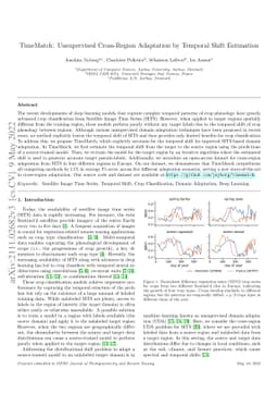 TimeMatch: Unsupervised Cross-Region Adaptation by Temporal Shift
  Estimation