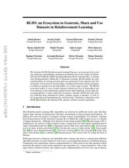 RLDS: an Ecosystem to Generate, Share and Use Datasets in Reinforcement
  Learning