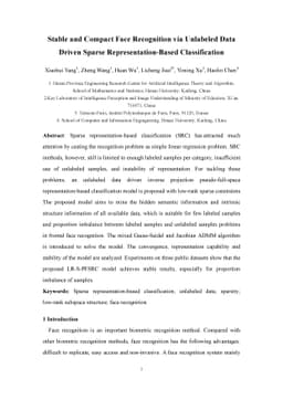 Stable and Compact Face Recognition via Unlabeled Data Driven Sparse
  Representation-Based Classification
