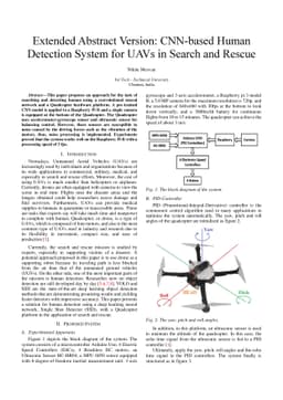 Extended Abstract Version: CNN-based Human Detection System for UAVs in
  Search and Rescue
