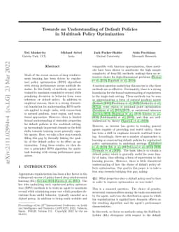 Towards an Understanding of Default Policies in Multitask Policy
  Optimization