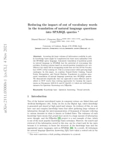 Reducing the impact of out of vocabulary words in the translation of
  natural language questions into SPARQL queries