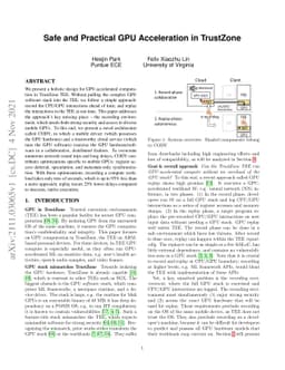 Safe and Practical GPU Acceleration in TrustZone