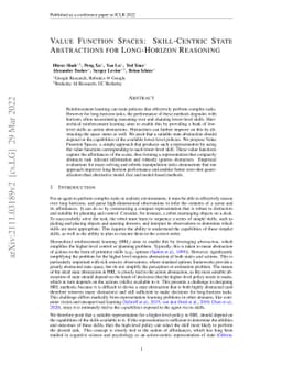 Value Function Spaces: Skill-Centric State Abstractions for Long-Horizon
  Reasoning