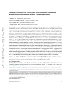 An Empirical Study of the Effectiveness of an Ensemble of Stand-alone
  Sentiment Detection Tools for Software Engineering Datasets