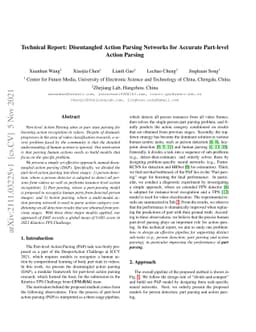 Technical Report: Disentangled Action Parsing Networks for Accurate
  Part-level Action Parsing
