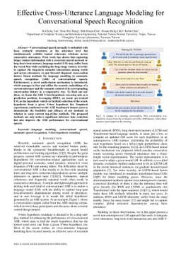 Effective Cross-Utterance Language Modeling for Conversational Speech
  Recognition