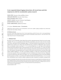 FINN.no Slates Dataset: A new Sequential Dataset Logging Interactions,
  allViewed Items and Click Responses/No-Click for Recommender Systems Research