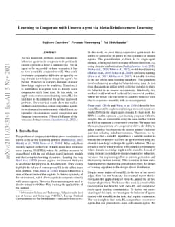 Learning to Cooperate with Unseen Agent via Meta-Reinforcement Learning