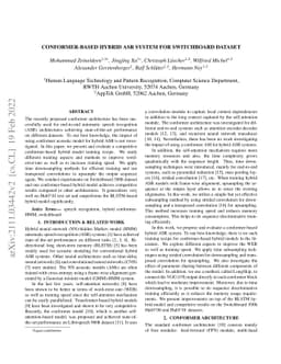 Conformer-based Hybrid ASR System for Switchboard Dataset
