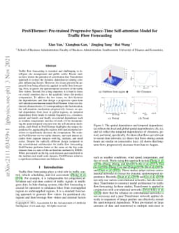 ProSTformer: Pre-trained Progressive Space-Time Self-attention Model for
  Traffic Flow Forecasting