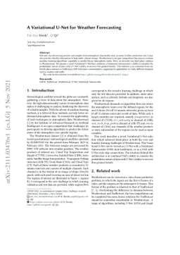 A Variational U-Net for Weather Forecasting