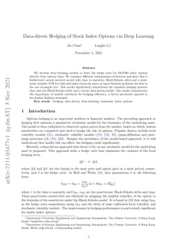 Data-driven Hedging of Stock Index Options via Deep Learning