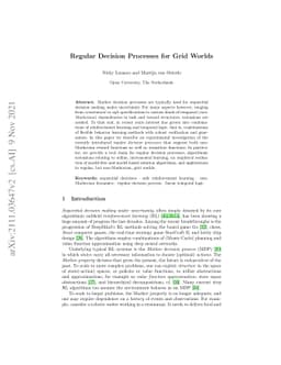 Regular Decision Processes for Grid Worlds