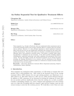 An Online Sequential Test for Qualitative Treatment Effects