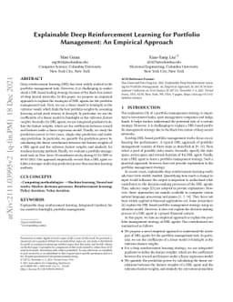 Explainable Deep Reinforcement Learning for Portfolio Management: An
  Empirical Approach