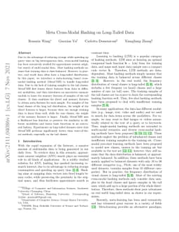 Meta Cross-Modal Hashing on Long-Tailed Data