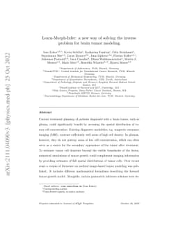 Learn-Morph-Infer: a new way of solving the inverse problem for brain
  tumor modeling