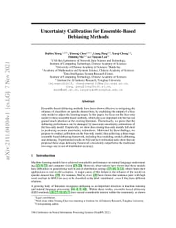 Uncertainty Calibration for Ensemble-Based Debiasing Methods