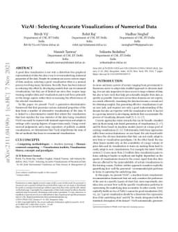 VizAI : Selecting Accurate Visualizations of Numerical Data