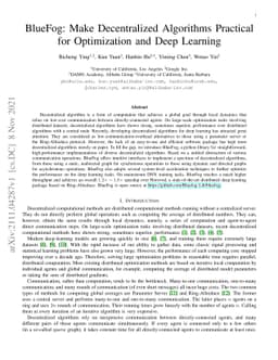 BlueFog: Make Decentralized Algorithms Practical for Optimization and
  Deep Learning