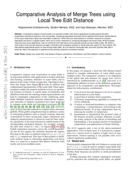 Comparative Analysis of Merge Trees using Local Tree Edit Distance