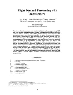 Flight Demand Forecasting with Transformers