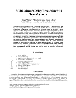 Multi-Airport Delay Prediction with Transformers