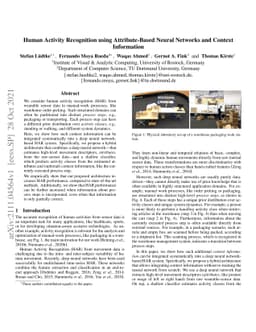 Human Activity Recognition using Attribute-Based Neural Networks and
  Context Information